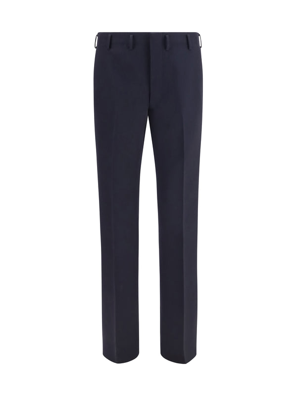 Prada 100% Fleece Wool Ovis Aries trousers in blue