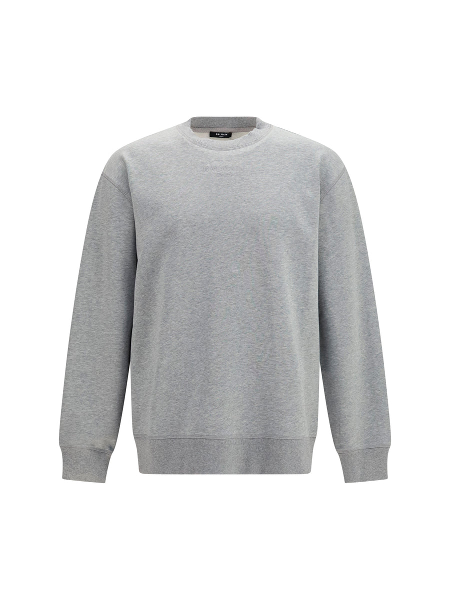 Balmain 95% Cotton sweatshirt in gray