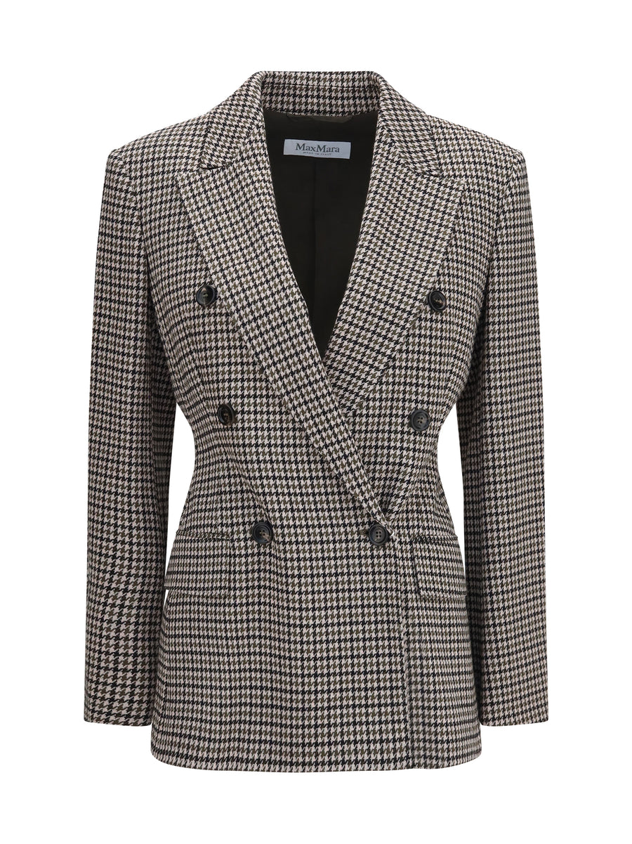 Max Mara 70% Viscose; 30% Merino Wool blazer in gray