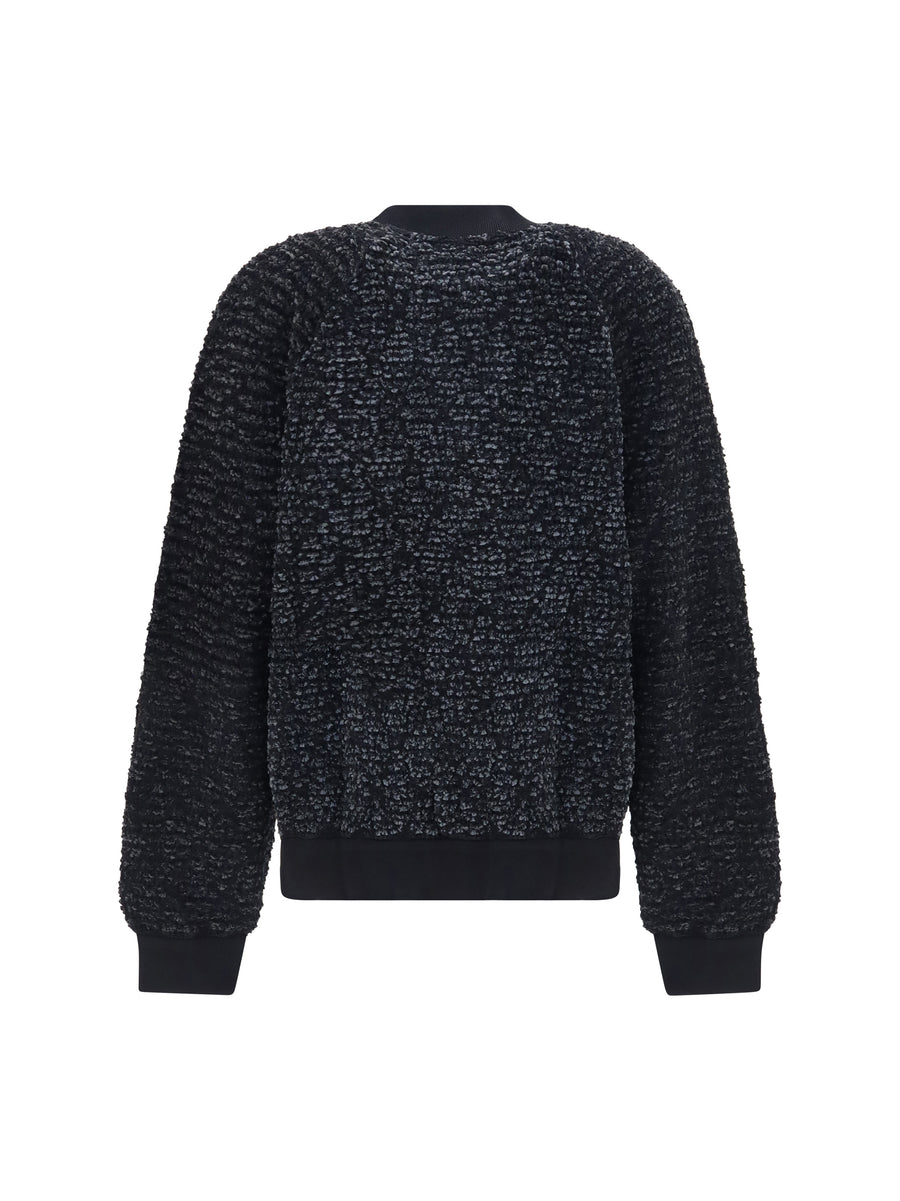Zip Jacket With Sequin Details Black Viscose
