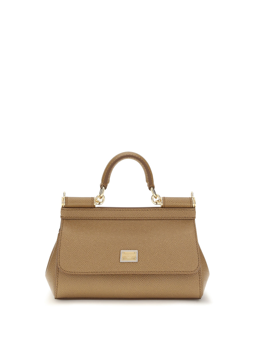 Dolce & Gabbana 100% Calf Leather Bos Taurus shoulder bag in beige