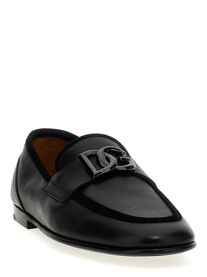 Logo loafers Black Calfskin Leather (bos Taurus)