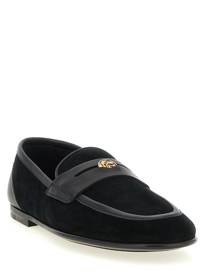 Ariosto slipper Black Calfskin Leather (bos Taurus) Loafers
