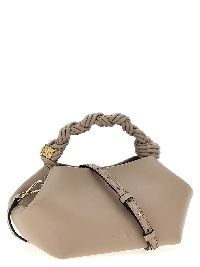 Small Ganni Bou Handbag Gray Rl Pu Pl Hand Bags
