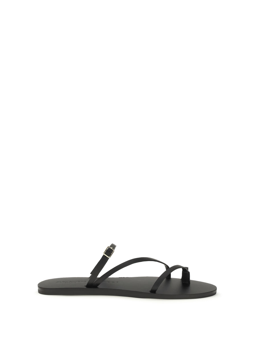 Manebi 100% calf leather (Bos Taurus) sandals in black