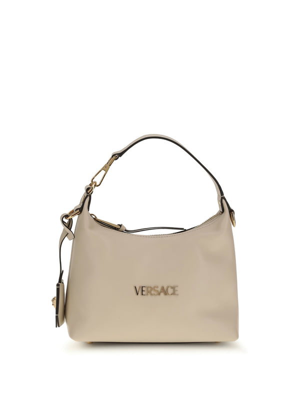 Versace 100% Calf Leather Bos Taurus hobo bag in beige