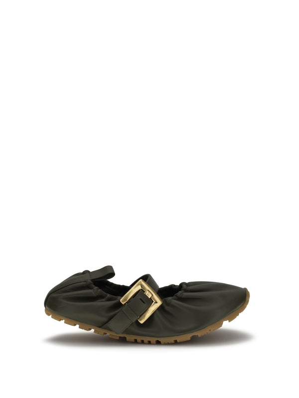Balmain Upper: 100% lambskin; Sole: 100% rubber flat in green