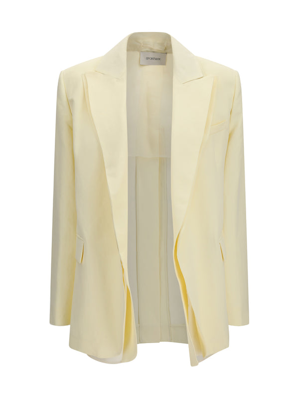 Max Mara Sportmax 56% Viscose; 44% Paper blazer in yellow