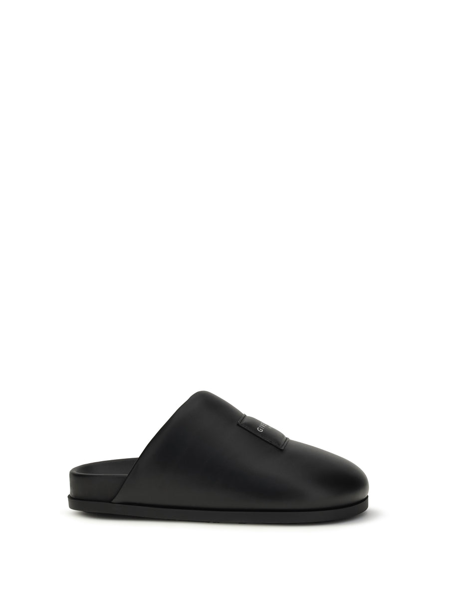 Leather Mules Black Calf Bos Taurus Sandal