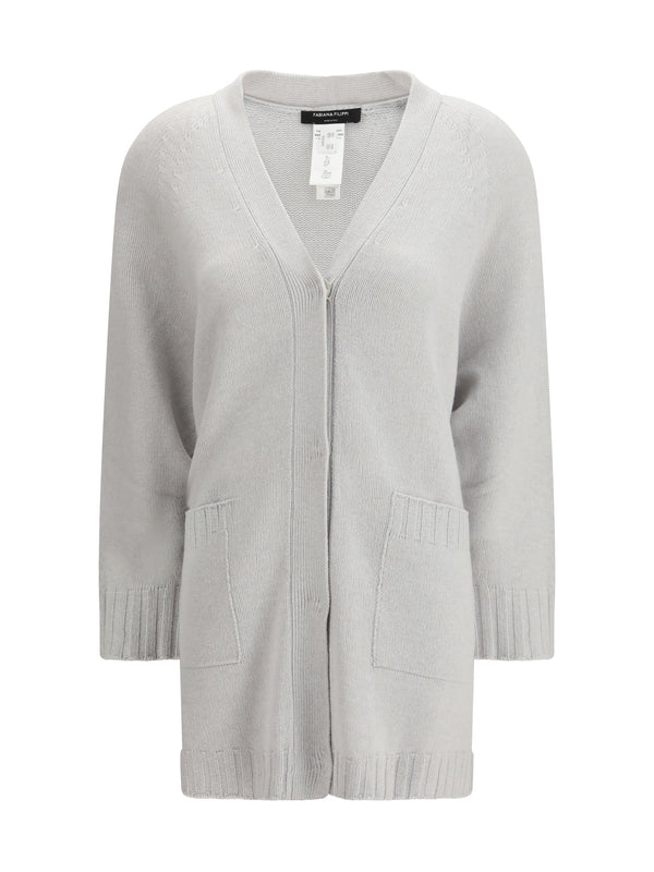 Fabiana Filippi 75% wool cardigan in gray