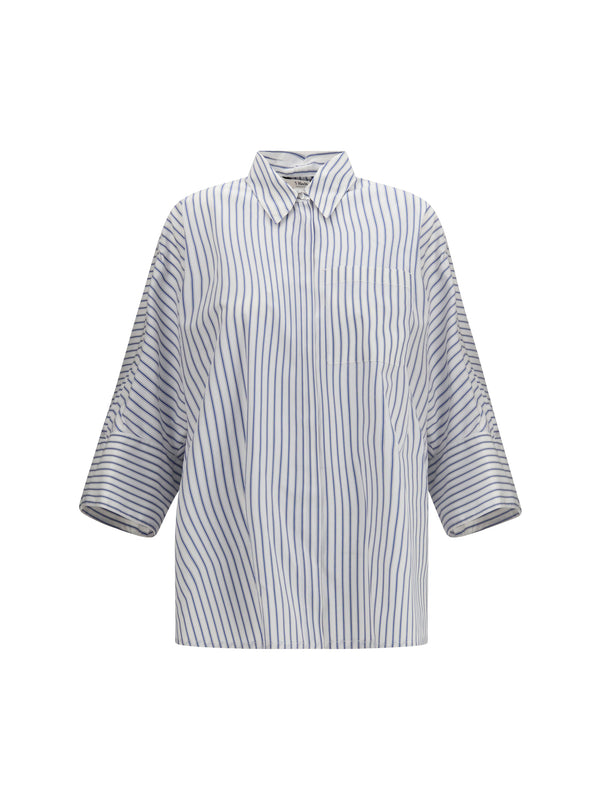 Avenue Striped Shirt Riga Grande Azzurro Cotton Jacket