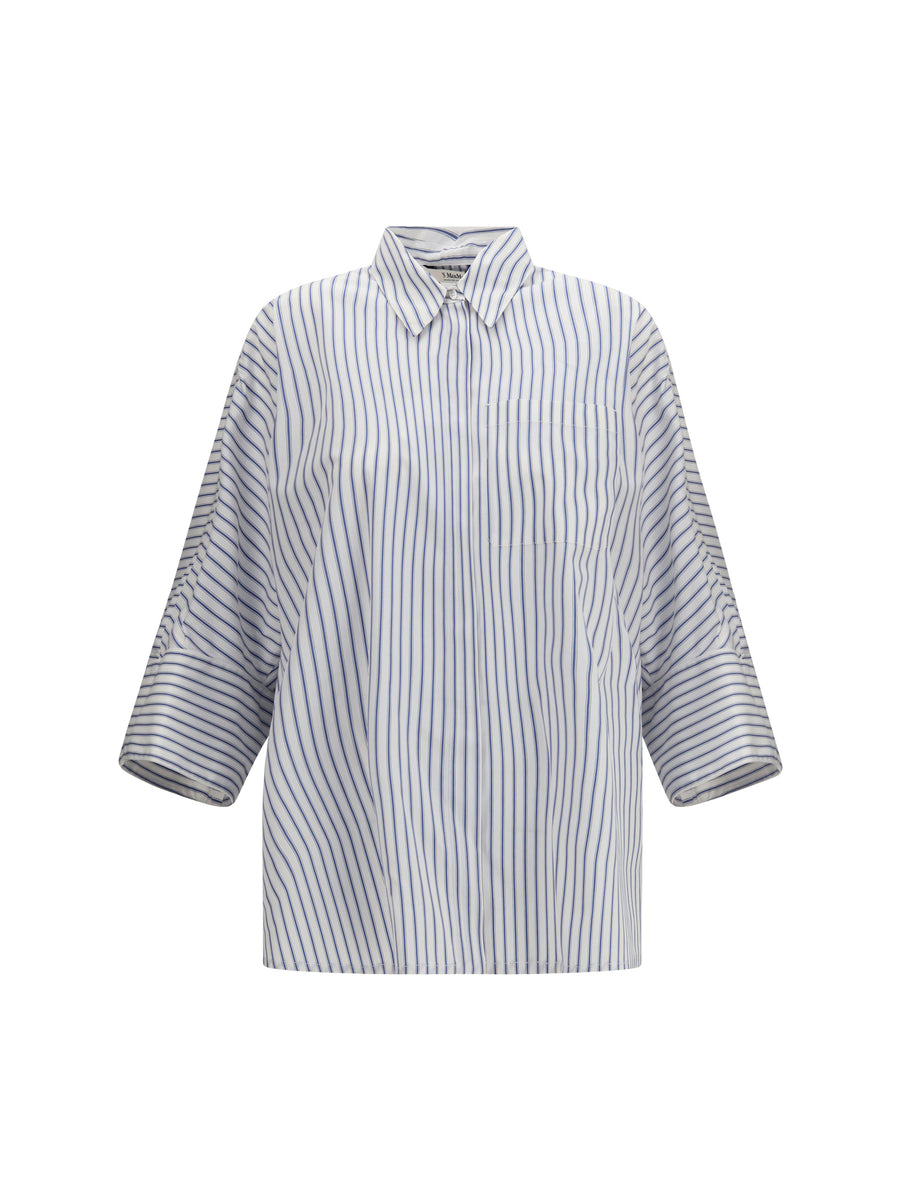Avenue Striped Shirt Riga Grande Azzurro Cotton Jacket