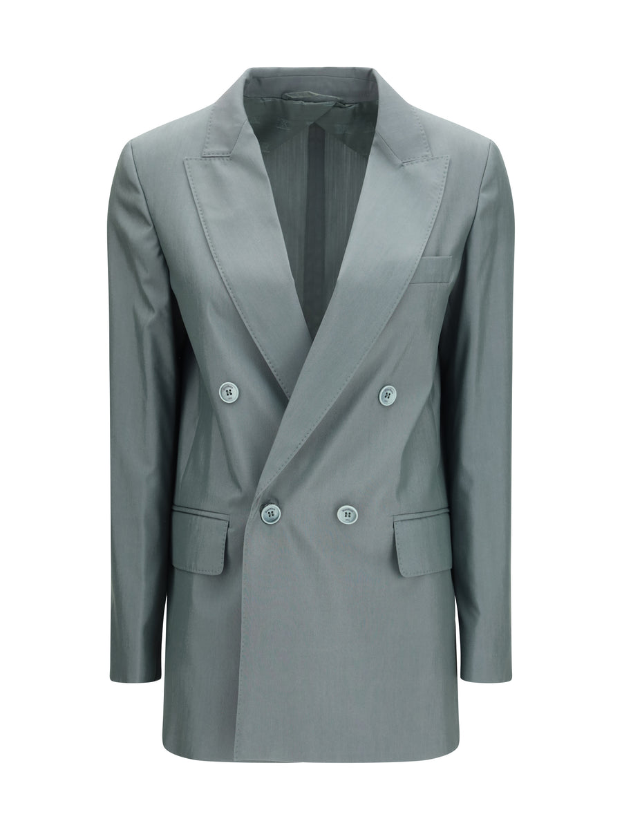 Max Mara 75% Merino wool Ovis Aries; 25% Silk blazer in green