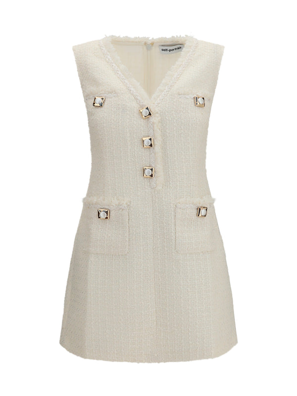 Self-Portrait 70% Polyester mini dress in cream