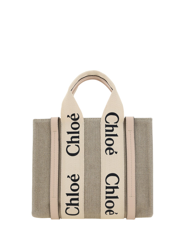 Chloé 100% Linen tote bag in beige