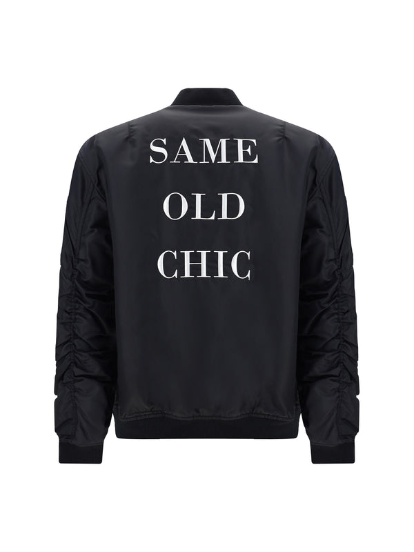 Bomber Jacket Zip-Up Black Polyamide
