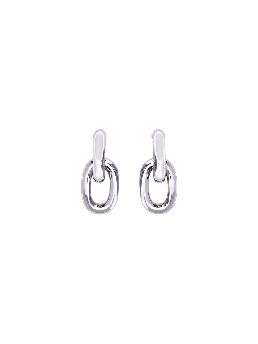 Rabanne 50% Resin earrings in silver