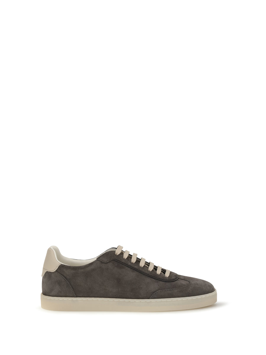 Brunello Cucinelli Upper: 100% calf leather; Sole: 100% rubber sneakers in gray