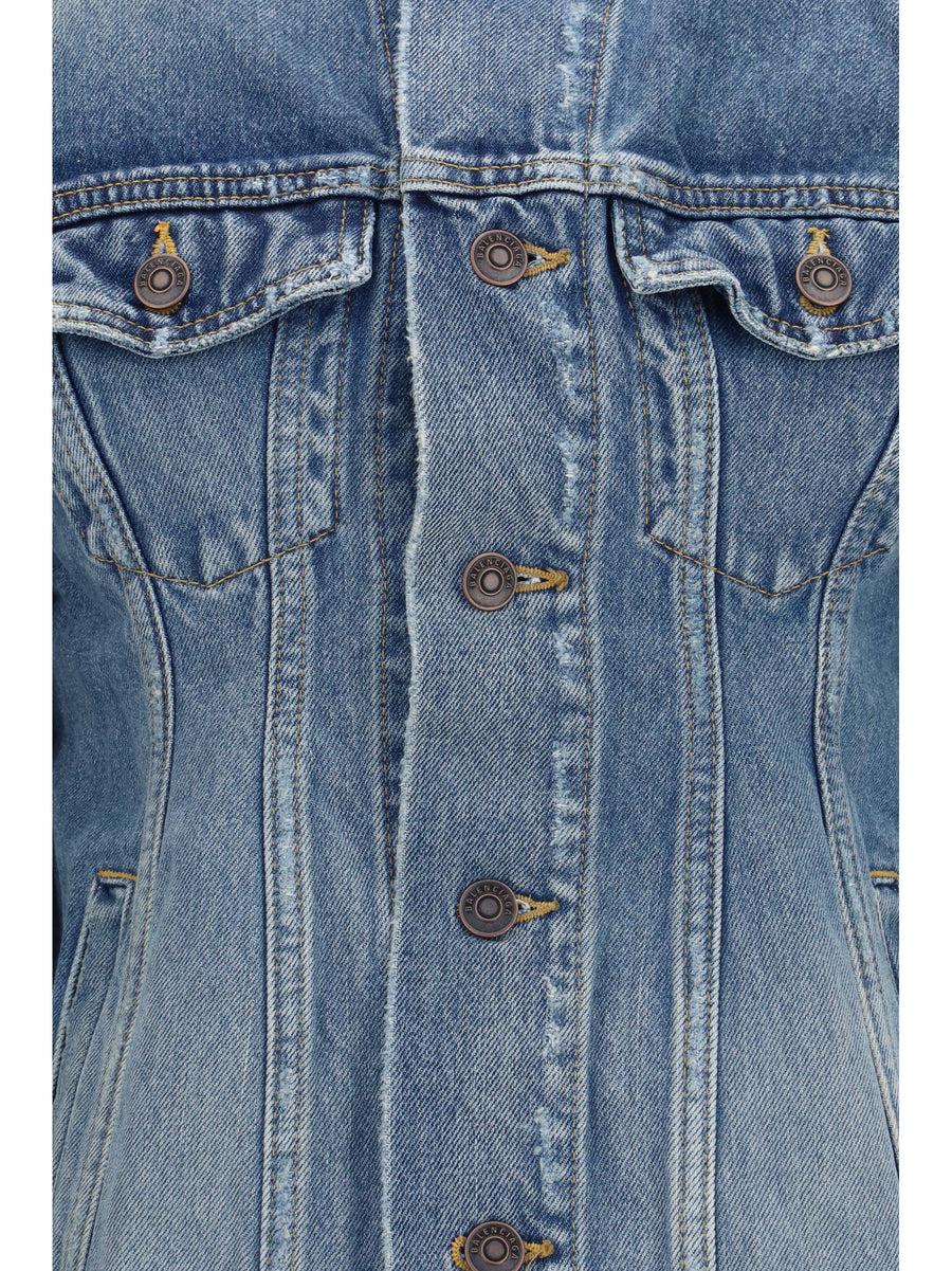 Denim Jacket Hourglass Dark Blue Merino Wool