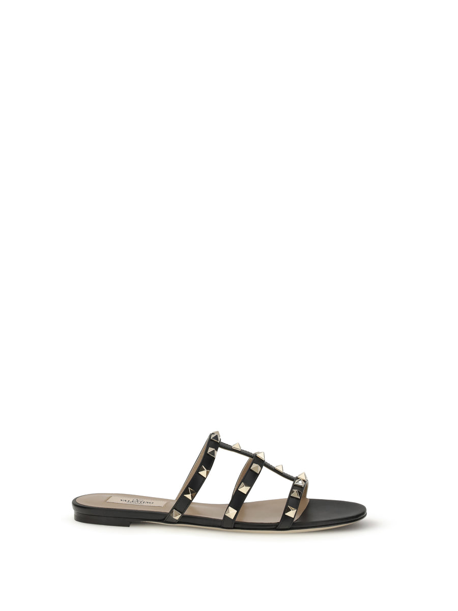 Rockstud Slider Sandal Nero