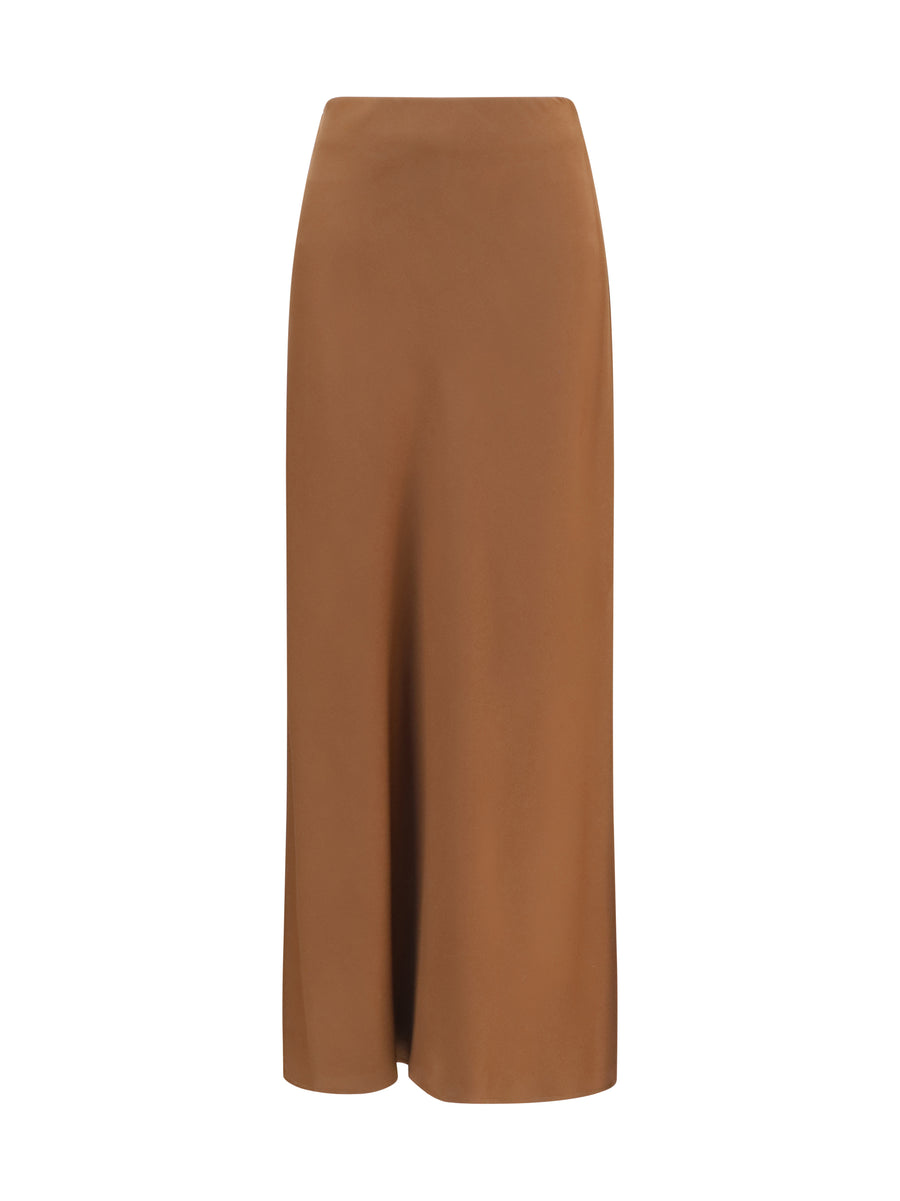 Brunello Cucinelli 61% Acetate; 39% Viscose midi skirt in brown