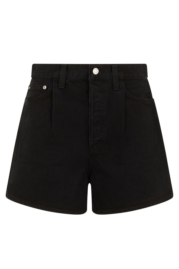 Shorts Denim Black Cotton