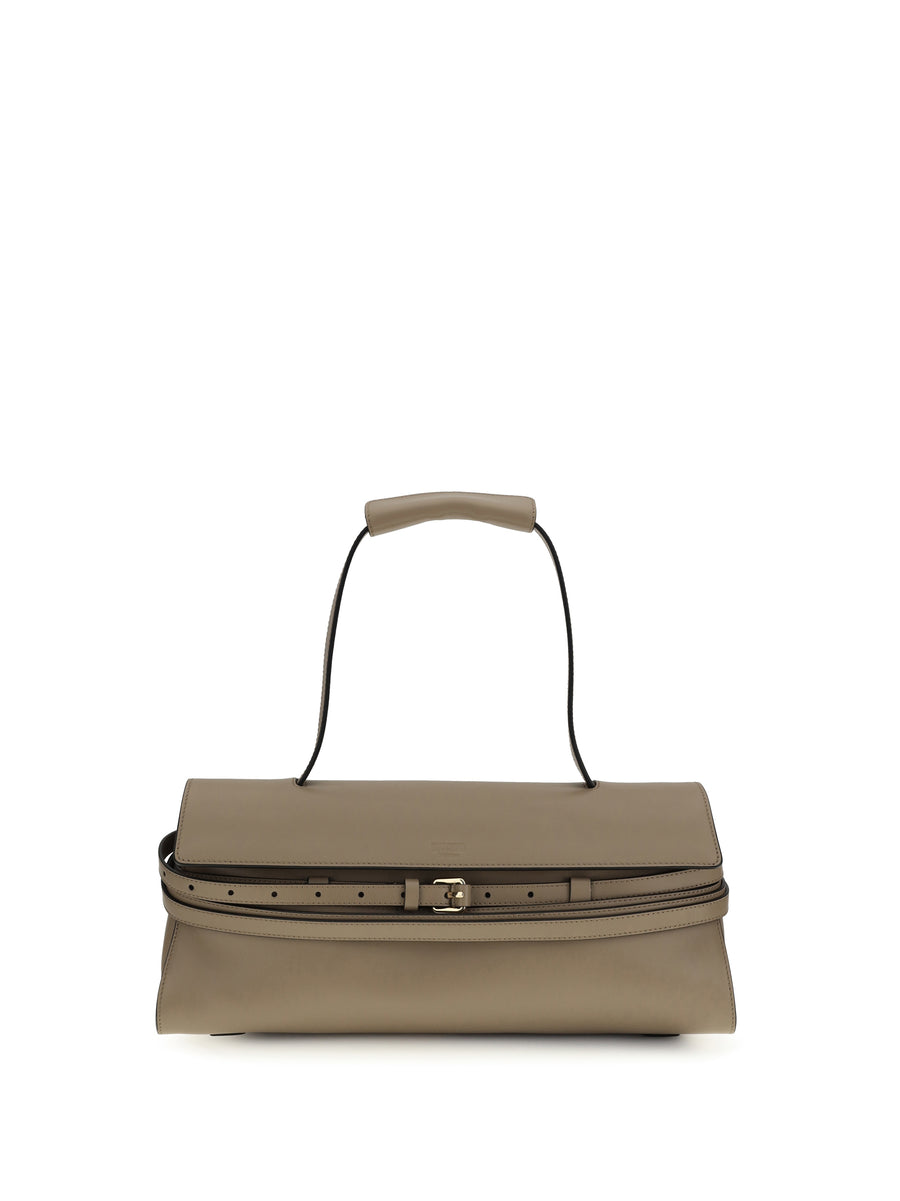 Moschino 100% Calf Leather Bos Taurus shoulder bag in beige