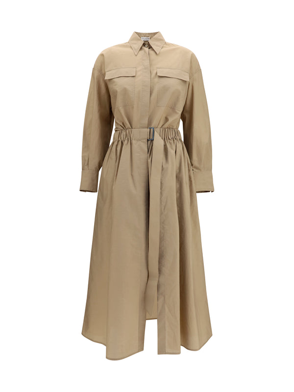 Brunello Cucinelli 75% cotton dress in beige
