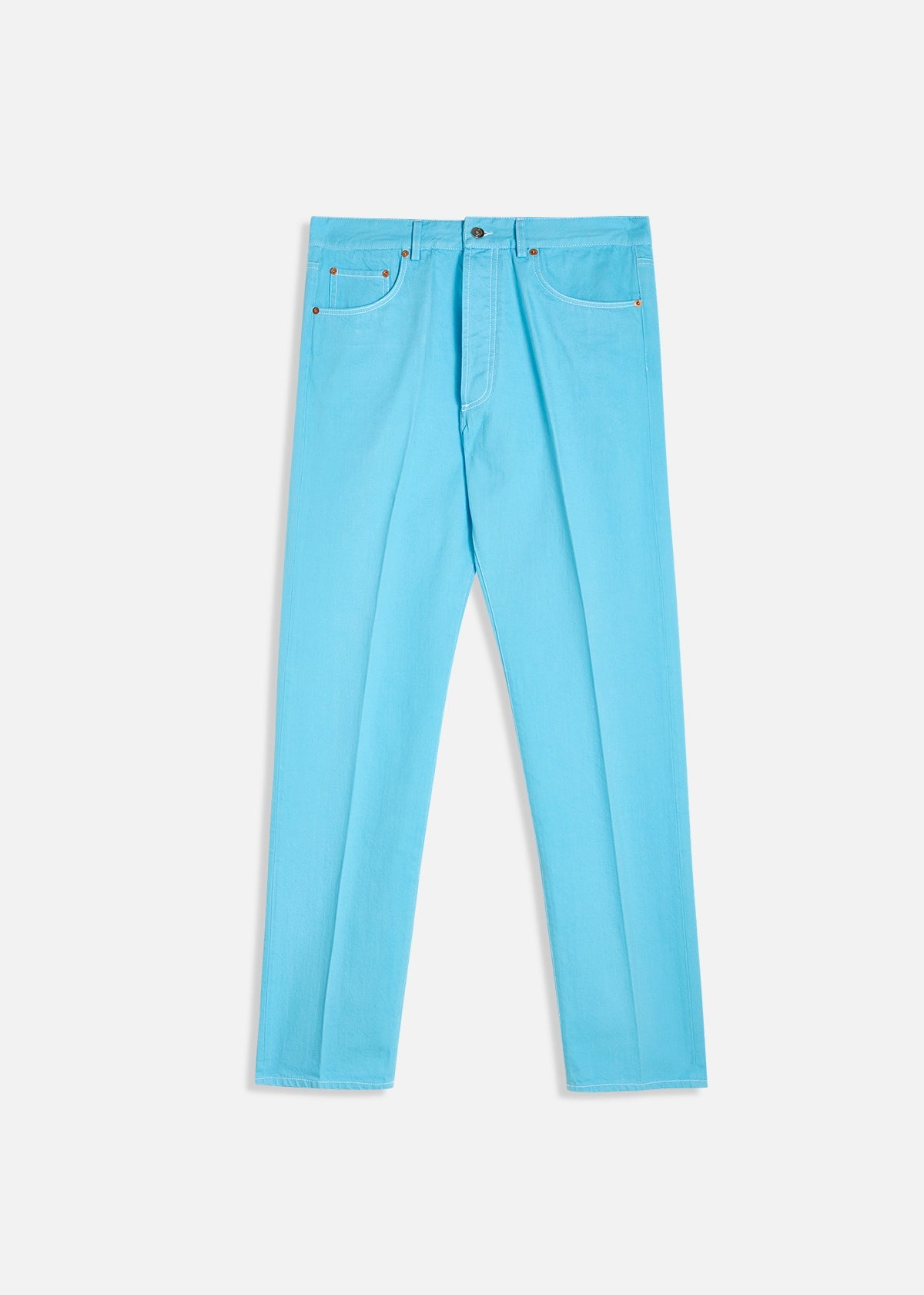 Aa-01-Denim Five Pockets Jeans Light Blue Trousers