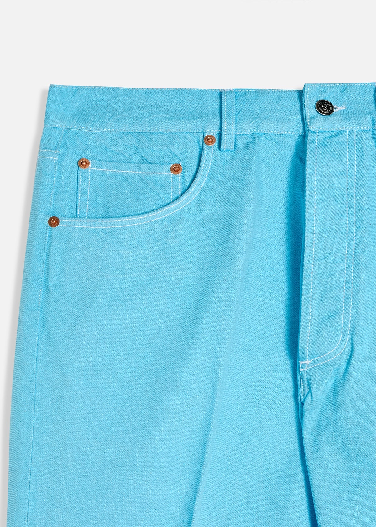 Aa-01-Denim Five Pockets Jeans Light Blue Trousers
