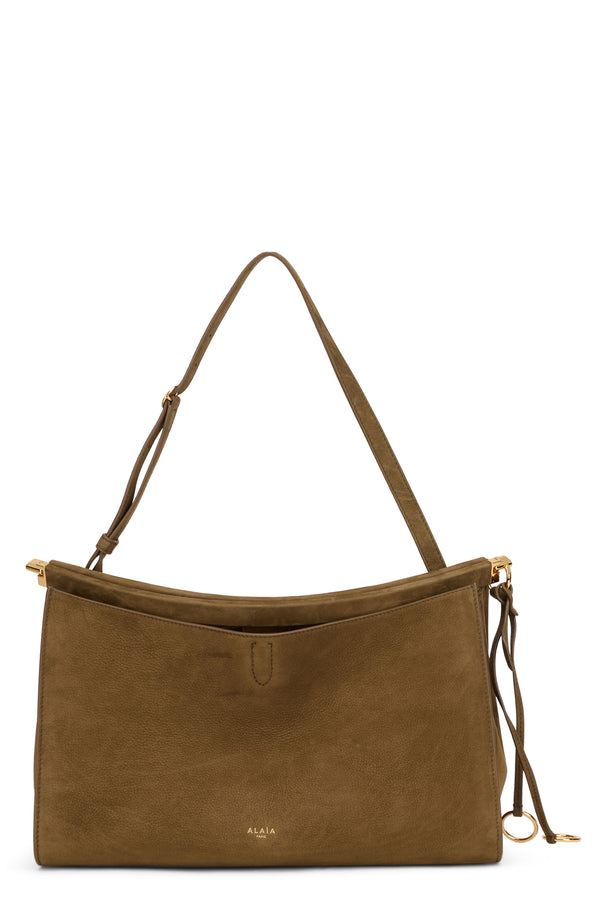 Shoulder Bag Le Click Nubuck Brown Calfskin Handbags