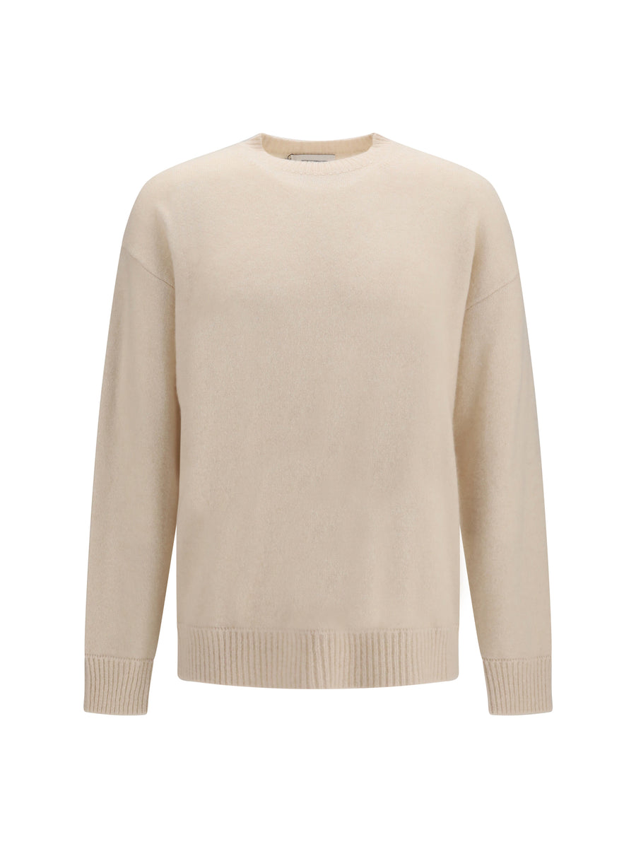 Cashmere And Silk Crewneck Sweater Panna/cream