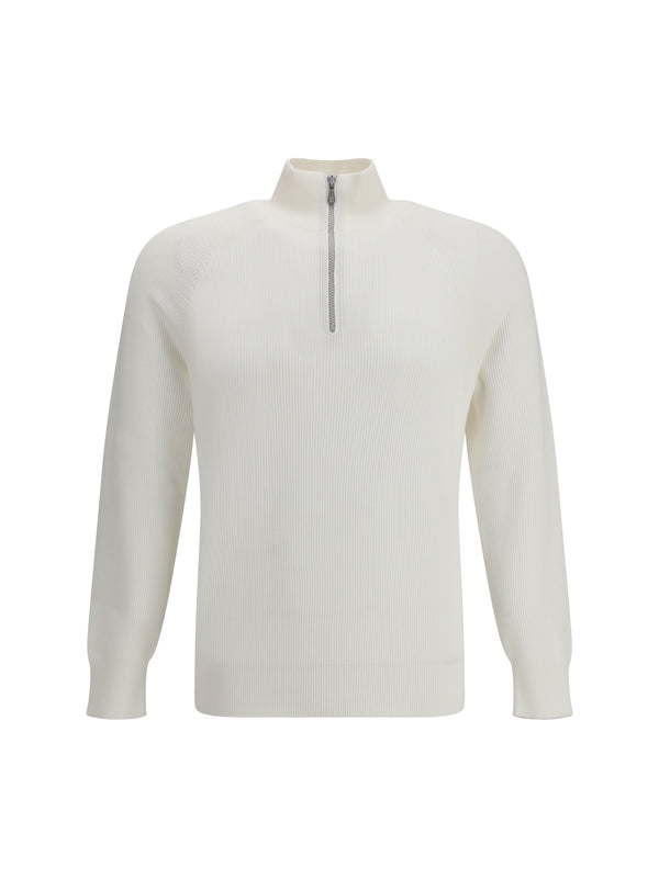 Brunello Cucinelli 100% Cotton sweater in white