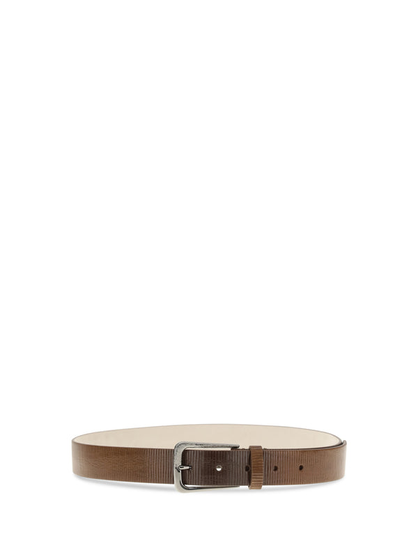 Belt Carved Leather Tundra Calf
