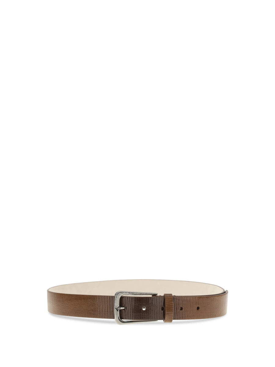 Belt Carved Leather Tundra Calf