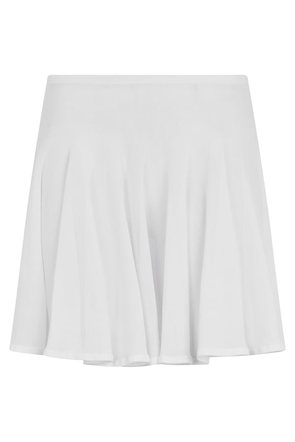 Mini Skirt Fine-Knit White Viscose