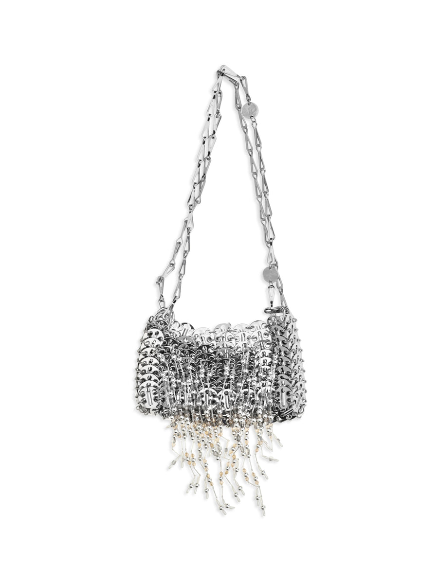 Nano 1969 Pearl Fringe Shoulder Bag Nacre / Gris Stainless Steel; Brass; Glass