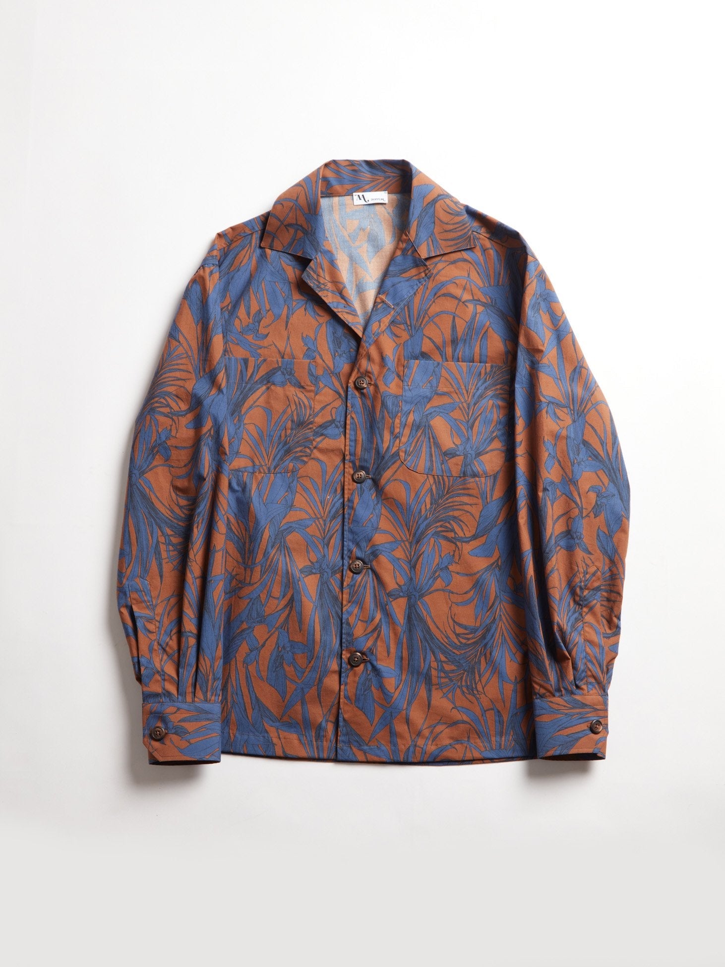 Aabba Flower Print Overshirt Orange Coats & Jackets