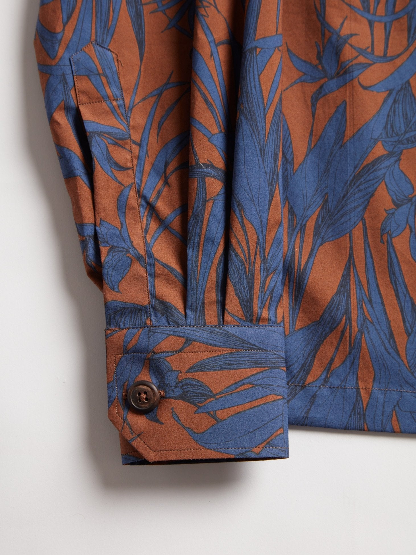 Aabba Flower Print Overshirt Orange Coats & Jackets