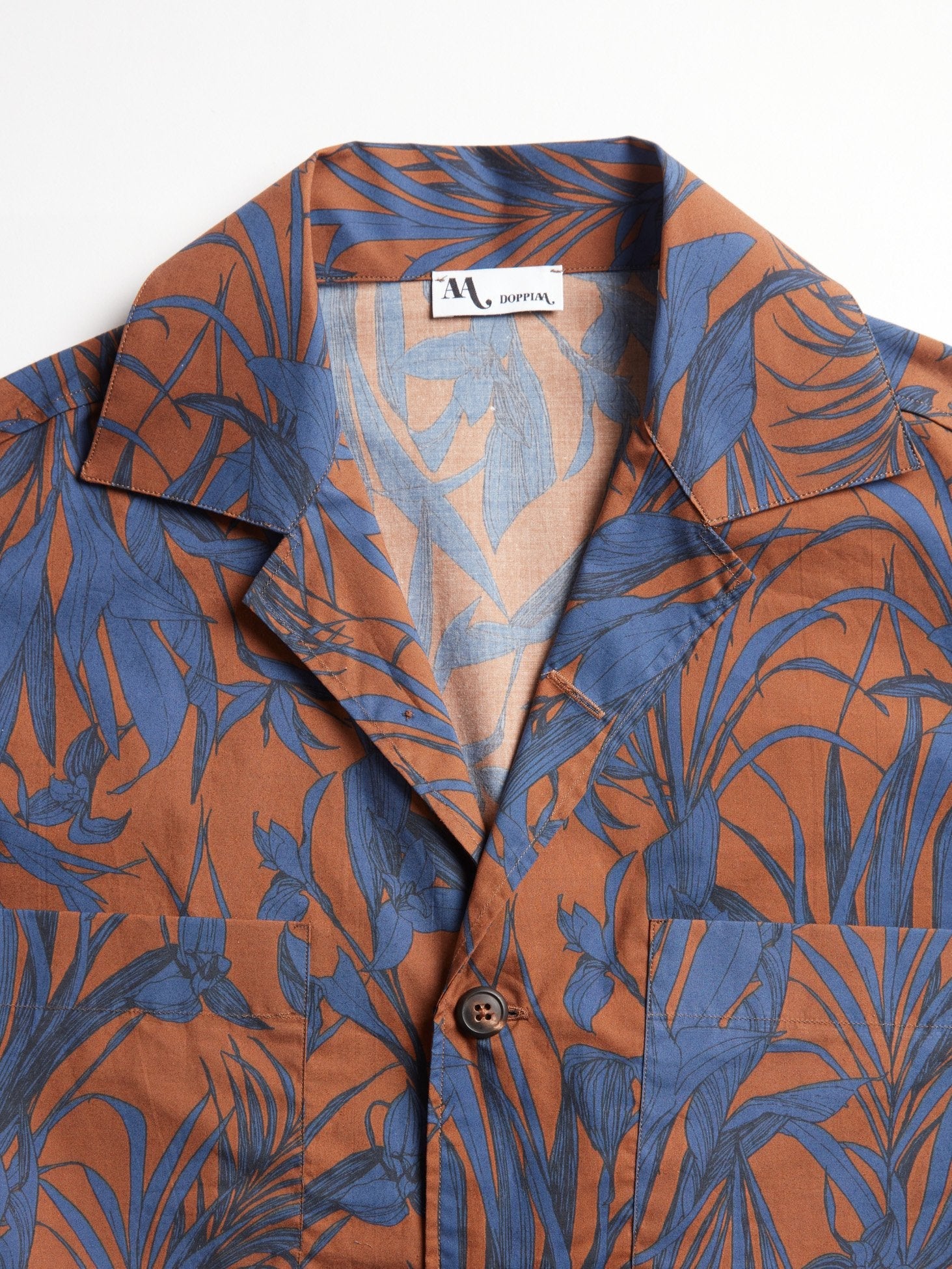 Aabba Flower Print Overshirt Orange Coats & Jackets