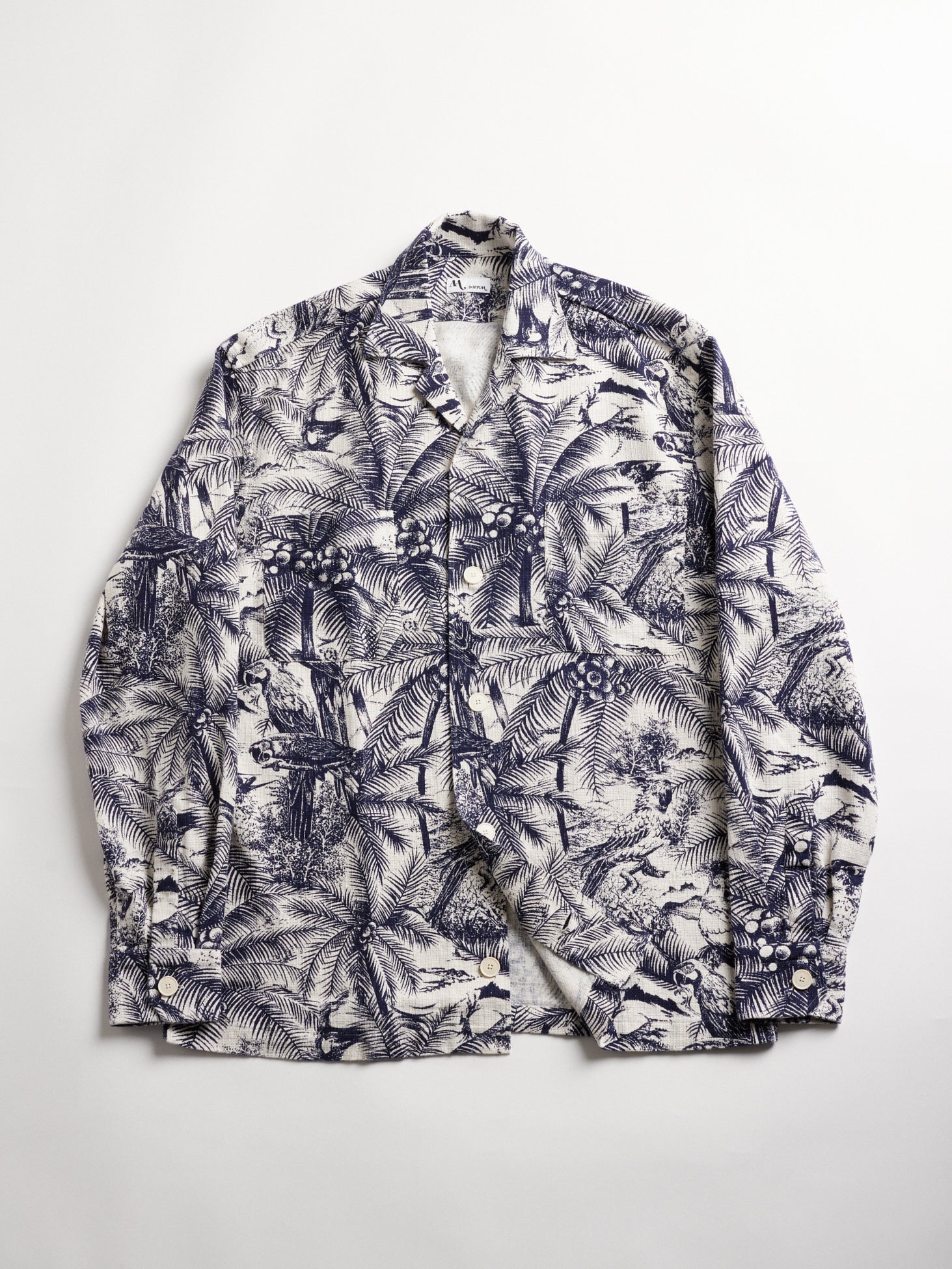 Aabba Printed Overshirt Blue Shirt