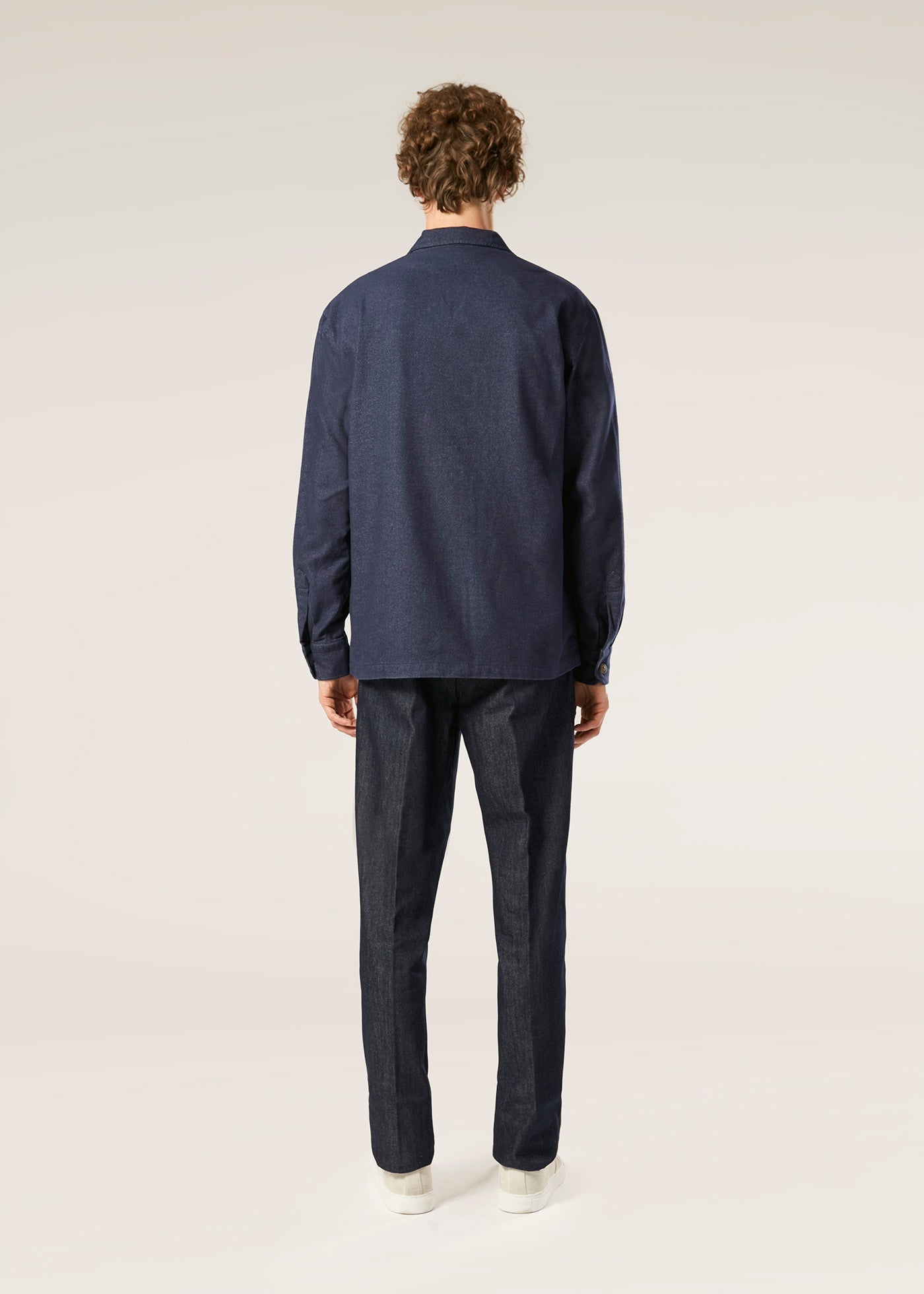 Aabba Blue Cotton Overshirt Shirt