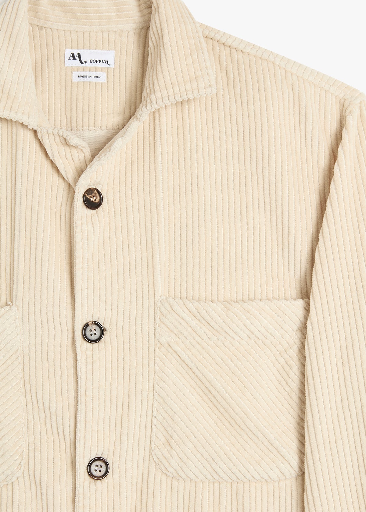 Aabba Corudroy Overshirt Ivory Shirt