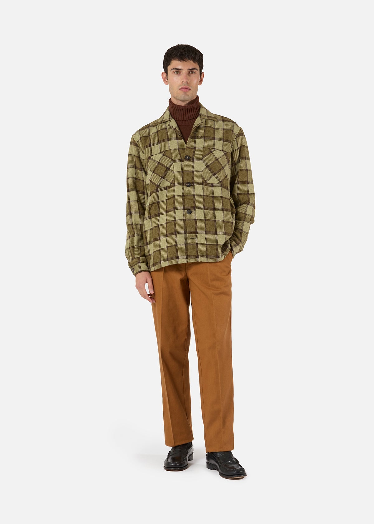 Aabba Plaid Overshirt Green Shirt