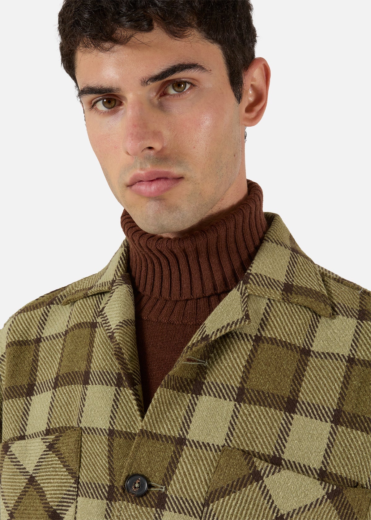 Aabba Plaid Overshirt Green Shirt