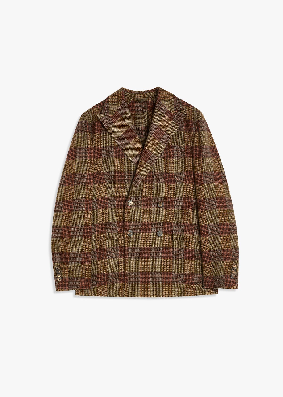 Aabele Double-Breasted Jacket With Patch Pockets Brown Coats &