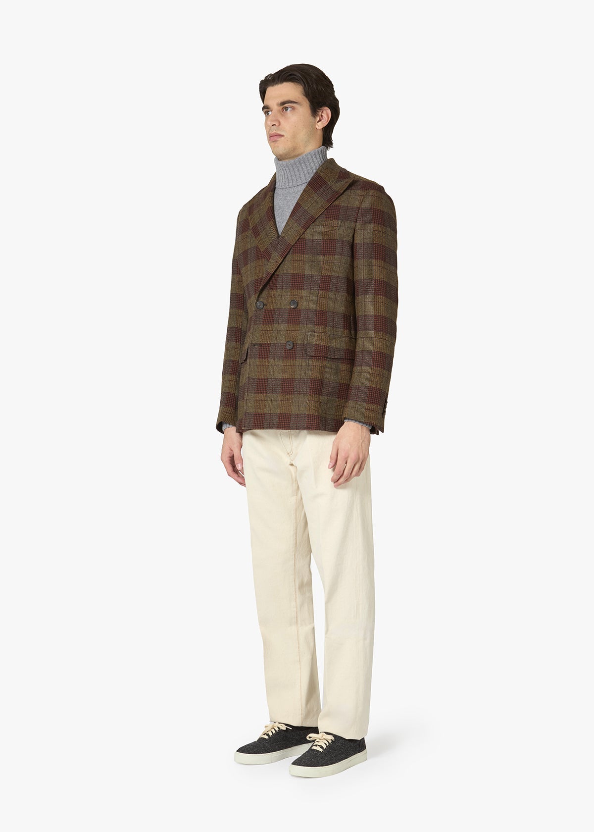 Aabele Double-Breasted Jacket With Patch Pockets Brown Coats &