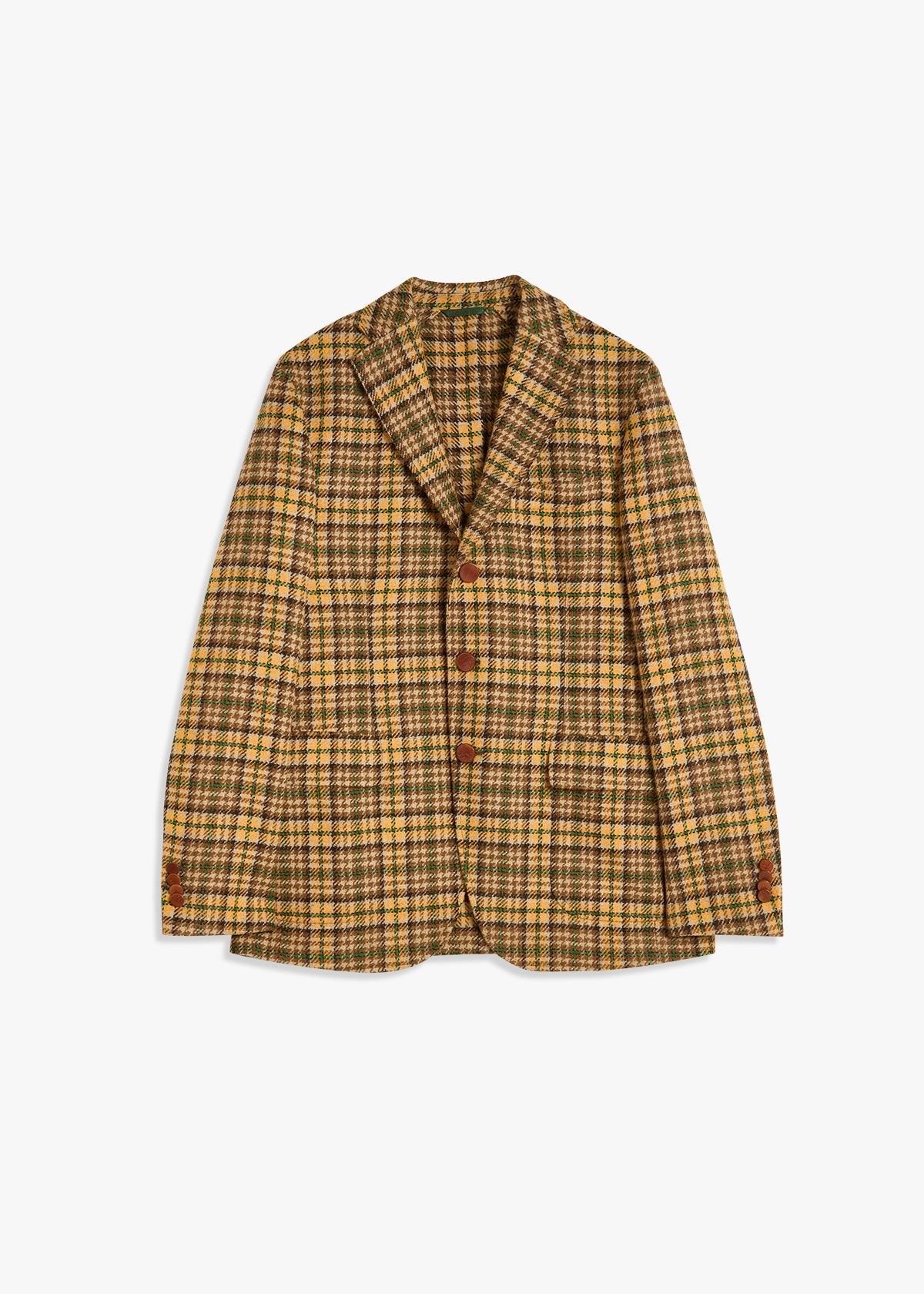 Aabenzio Single-Breasted Jacket With Flap Pockets Beige Coats &