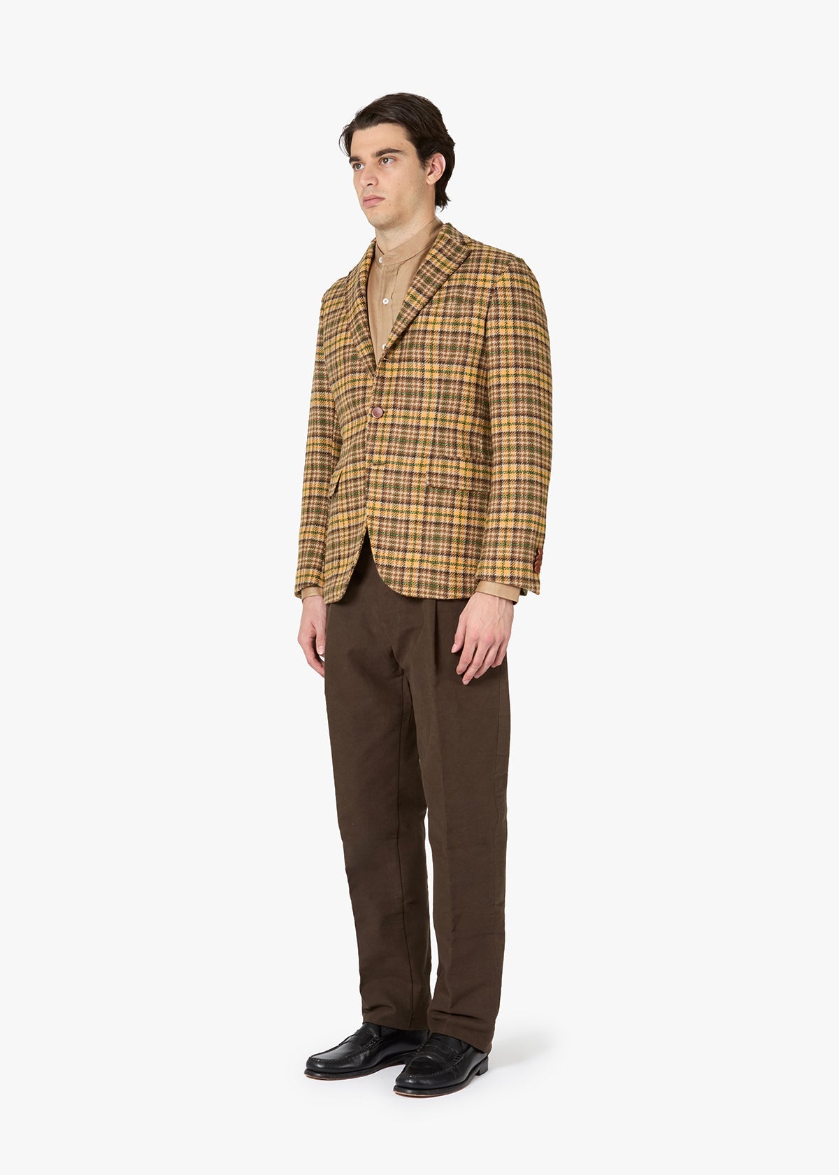 Aabenzio Single-Breasted Jacket With Flap Pockets Beige Coats &