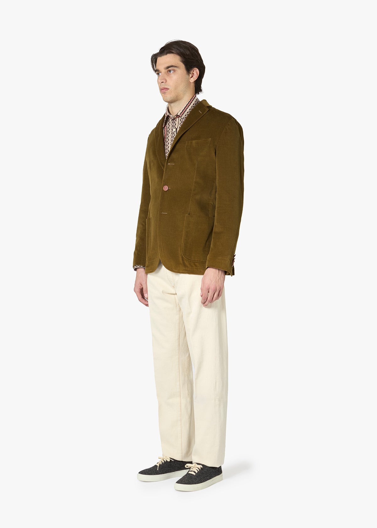 Aabenzio Single-Breasted Jacket With Flap Pockets Green Coats &
